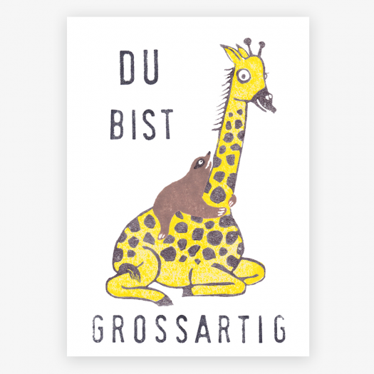 Postkarte Du bist grossartig