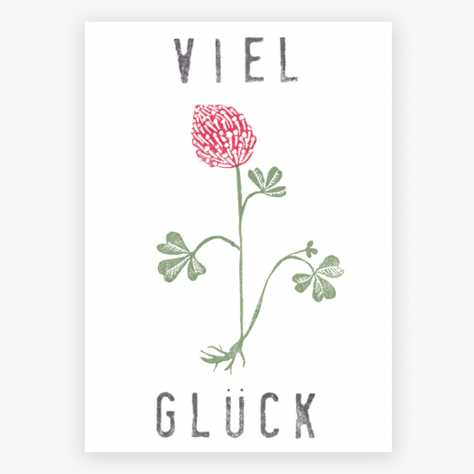 Postkarte Viel Glück