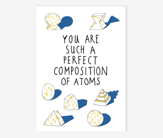 Postkarte You are atoms